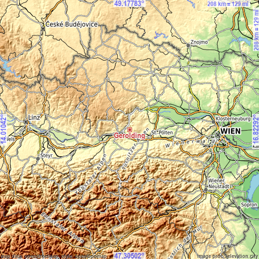 Topographic map of Gerolding