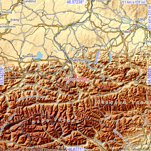Topographic map of Georgenberg