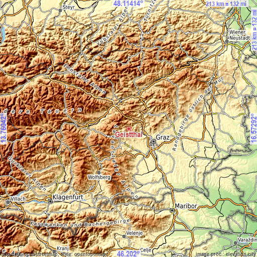 Topographic map of Geistthal