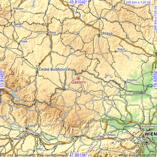 Topographic map of Gastern