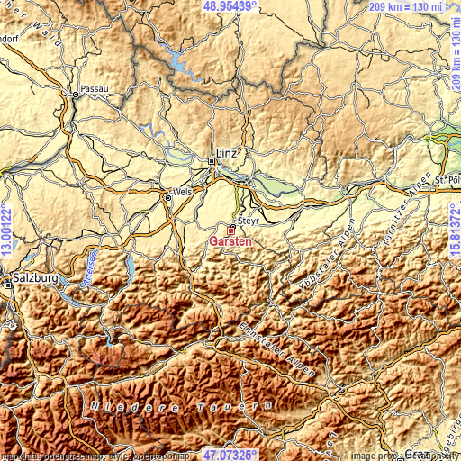 Topographic map of Garsten
