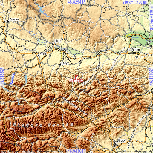 Topographic map of Gaflenz