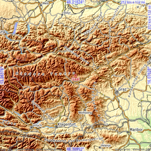 Topographic map of Gaal