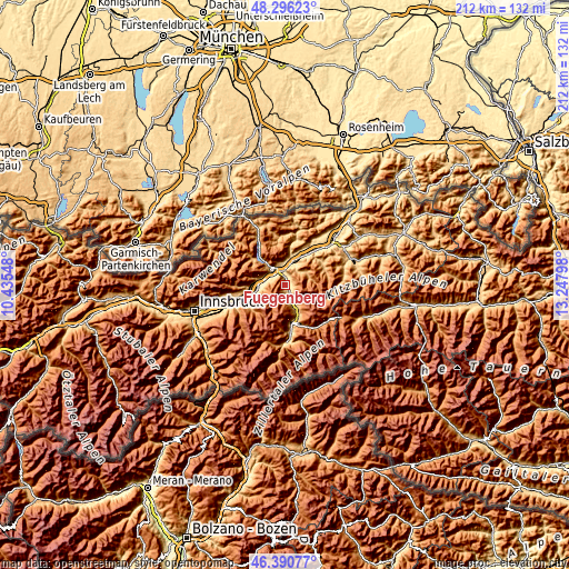 Topographic map of Fügenberg