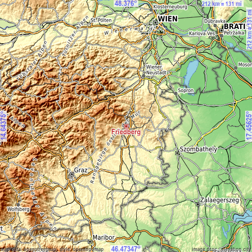 Topographic map of Friedberg