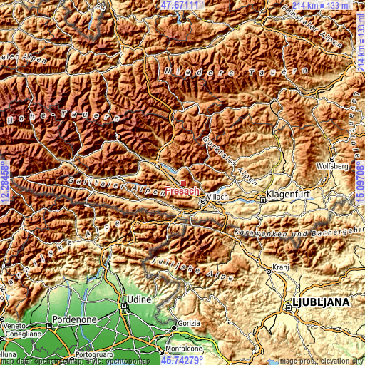 Topographic map of Fresach