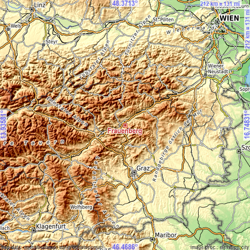 Topographic map of Frauenberg