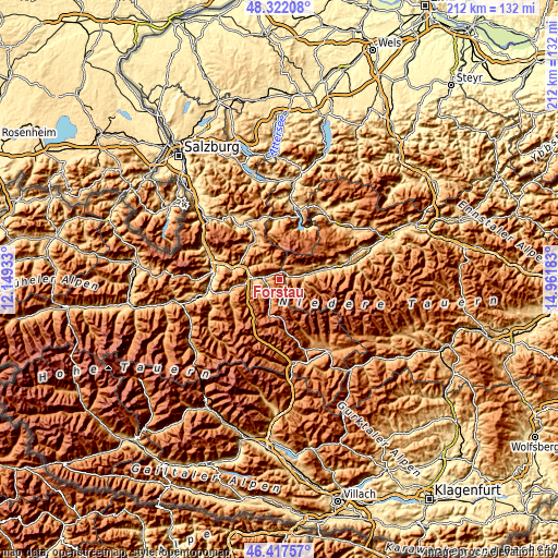 Topographic map of Forstau