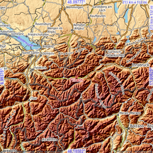 Topographic map of Flirsch