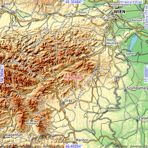 Topographic map of Fischbach