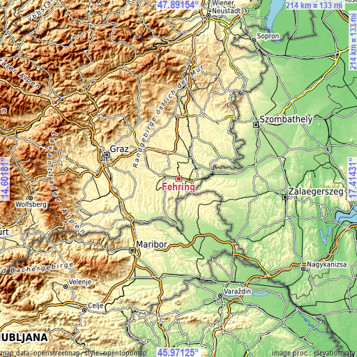 Topographic map of Fehring