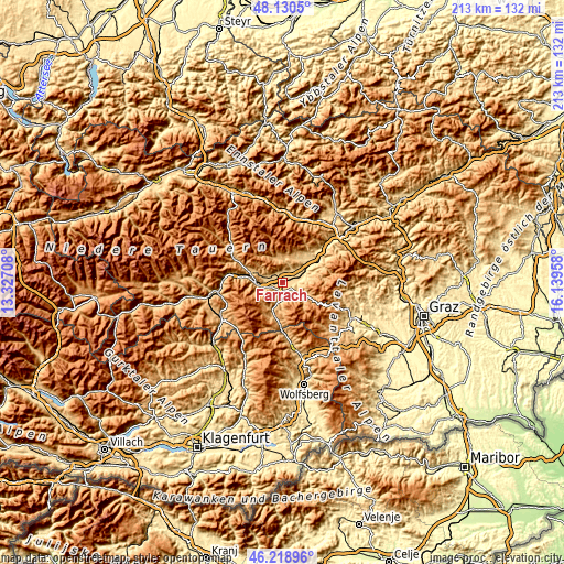 Topographic map of Farrach