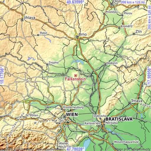 Topographic map of Falkenstein