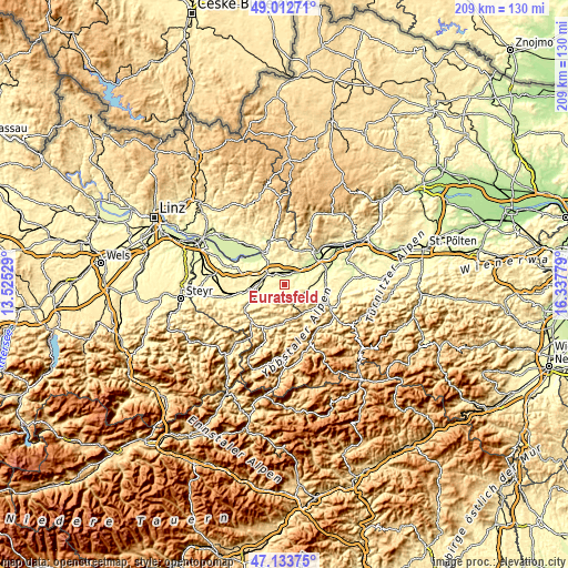 Topographic map of Euratsfeld