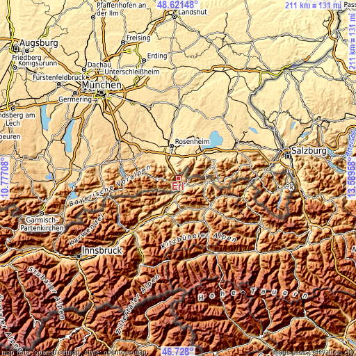 Topographic map of Erl