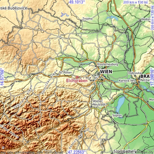 Topographic map of Eichgraben