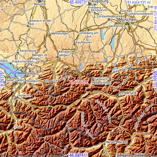 Topographic map of Ehenbichl
