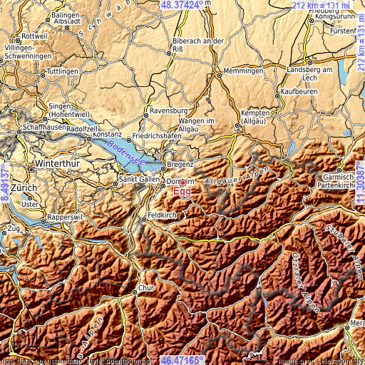 Topographic map of Egg