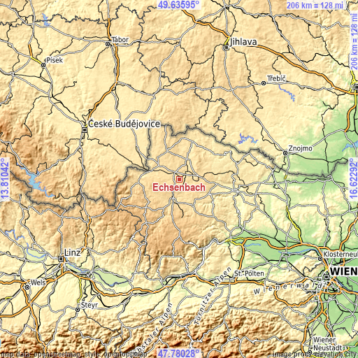 Topographic map of Echsenbach