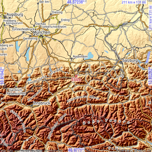 Topographic map of Ebbs