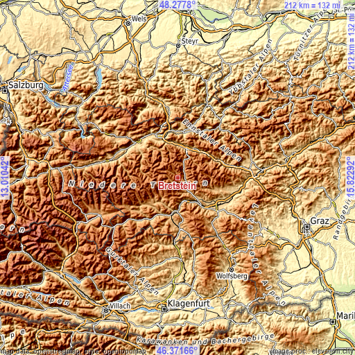 Topographic map of Bretstein