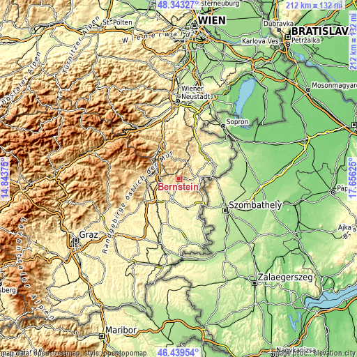 Topographic map of Bernstein