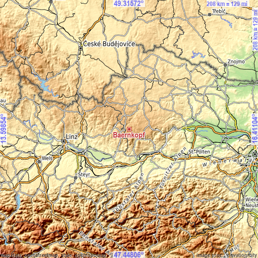 Topographic map of Bärnkopf