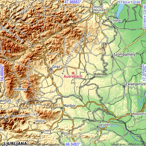 Topographic map of Auersbach