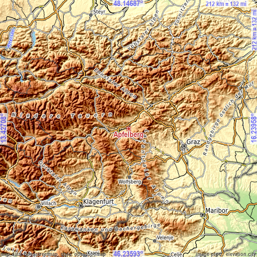 Topographic map of Apfelberg