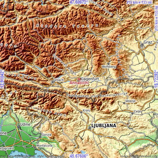 Topographic map of Annabichl