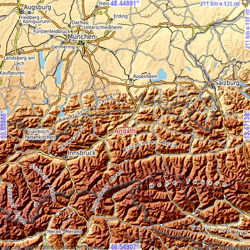 Topographic map of Angath
