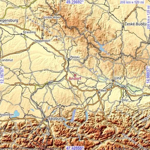 Topographic map of Andorf