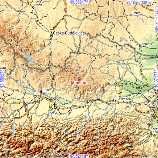 Topographic map of Altmelon