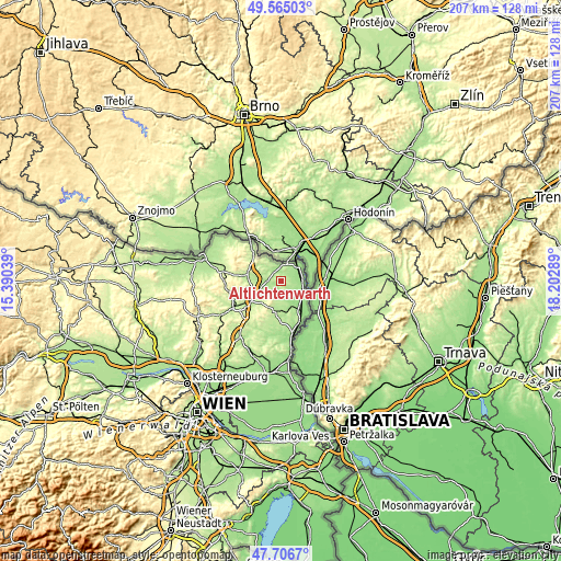 Topographic map of Altlichtenwarth