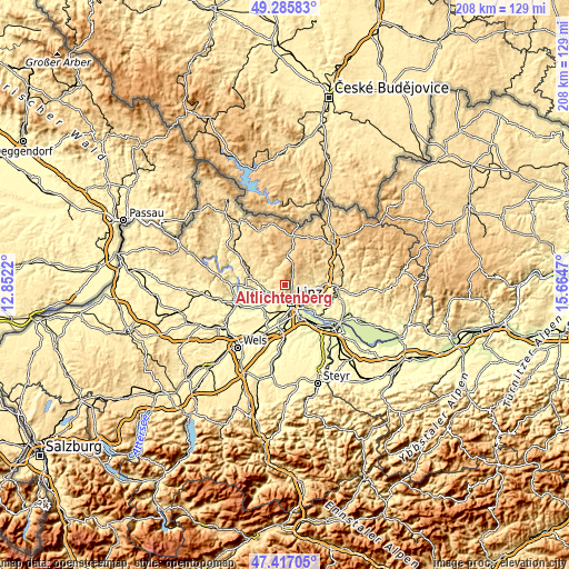 Topographic map of Altlichtenberg