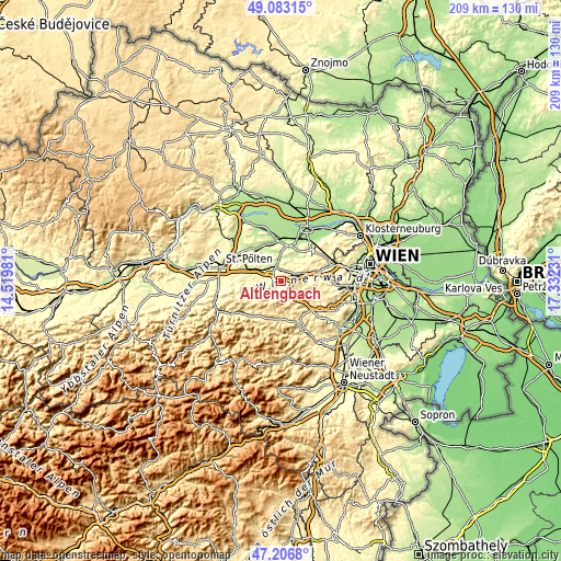 Topographic map of Altlengbach
