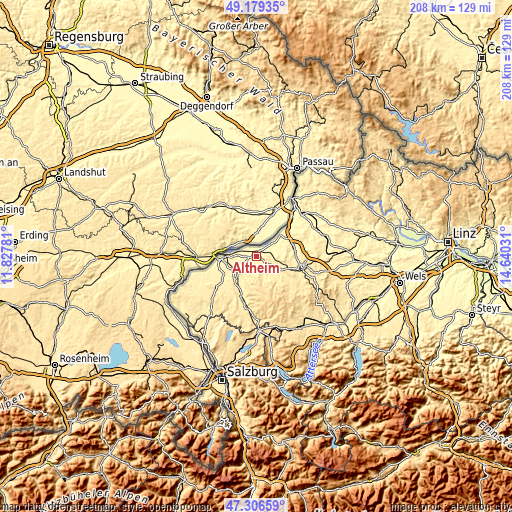 Topographic map of Altheim