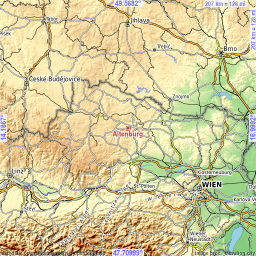 Topographic map of Altenburg