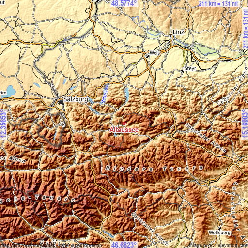 Topographic map of Altaussee