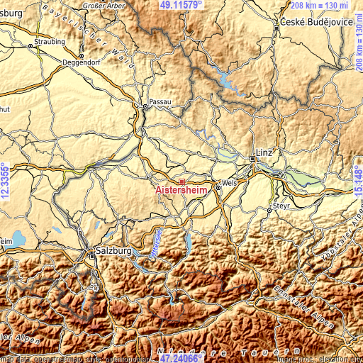 Topographic map of Aistersheim