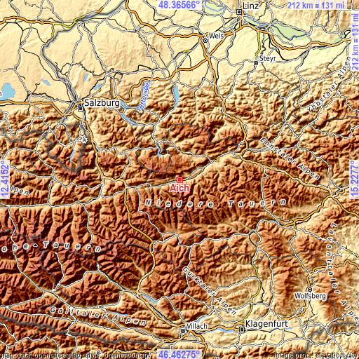 Topographic map of Aich