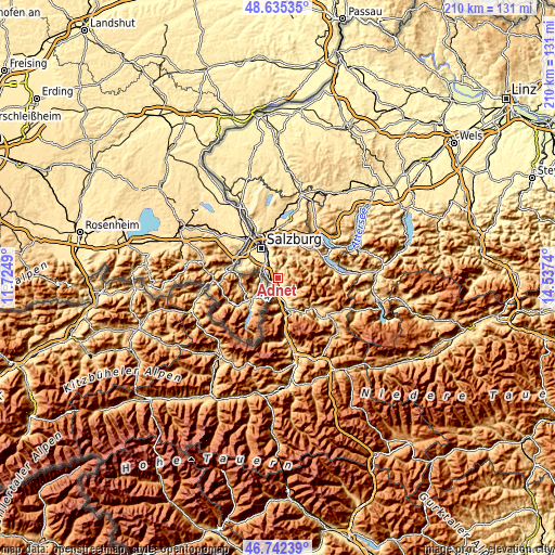 Topographic map of Adnet