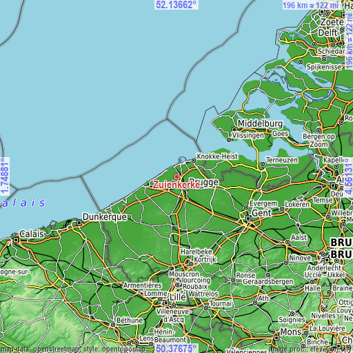 Topographic map of Zuienkerke