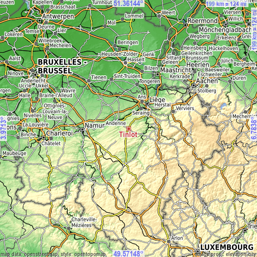 Topographic map of Tinlot