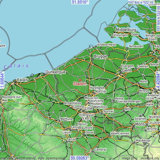 Topographic map of Staden