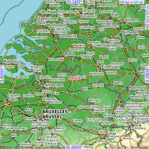 Topographic map of Ravels