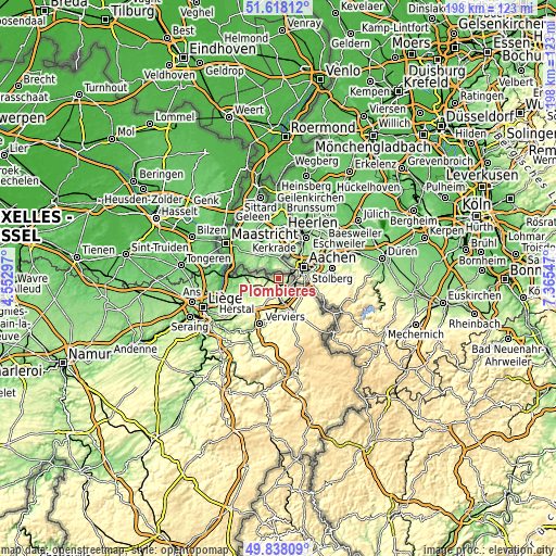 Topographic map of Plombières