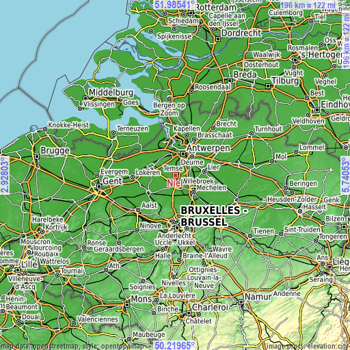 Topographic map of Niel