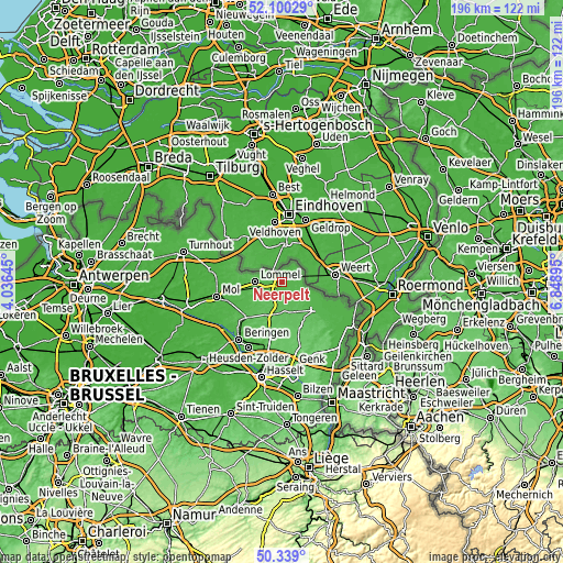 Topographic map of Neerpelt