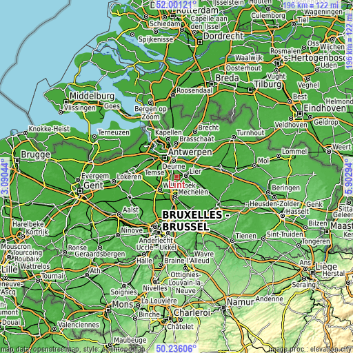 Topographic map of Lint